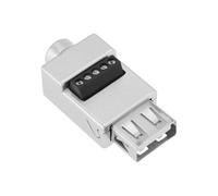 ECSiNG Connettore USB 2.0 Femmina A 5 Pin Alloggiamento In Metallo Adattatore USB 2.0 Senza Saldatura Da 480 Mbps Per Estensione Porta USB Fai Da Te