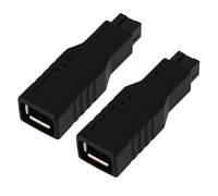 ECSiNG Convertitore IEEE1394 Da 6 Pin Femmina A 9 Pin Maschio 2 Pezzi Compatibile Con Firewire Da 400 A 800