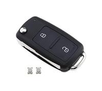 ECSiNG Custodia di ricambio per portachiavi pieghevole a 2 pulsanti, compatibile con VW Amarok 2012-2020 Transporter 2011-2019 con 2 micro interruttori SWC5