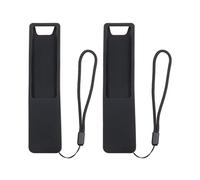 ECSiNG Custodia protettiva per telecomando Smart TV, 2 pezzi, custodia protettiva con custodia in silicone con cinturino da mano,compatibile con BN59-01241A/BN59-01242A/BN59-01260A/BN59-01266A, nero