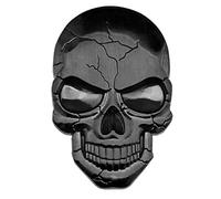 ECSiNG Decalcomania in metallo 3D Skull Punisher Veicolo Adesivo Impermeabile Decorazione Logo Cranium Emblema Badge Decal per Auto Camion Moto Frigorifero Porta Computer Titanio Nero