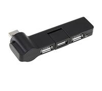 ECSiNG Hub Extender USB con rotazione di 180° a 4 porte Adattatore di alimentazione hub USB a 4 porte Hub mini USB 2.0 Hub USB a 4 porte Accessori per mouse tastiere Lettori di schede
