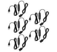 ECSiNG Interruttore Dimmer Per Strisce LED DC5V Da 5 Pezzi Con Estensione USB Femmina-maschio A 3 Pulsanti Luce Dimmerabile A 10 Velocità Adatta