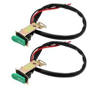 ECSiNG Interruttore per Cablaggio Altoparlante Quadrato A 2 Pin con Staffa 12V-24V 5A Adatto per Manubrio Modificato per Moto