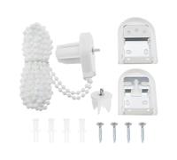 ECSiNG Kit di riparazione per tende a rullo da 25 mm, in plastica, con morsetto, giunto per tende a rullo, accessorio per catena di perline per rullo da 25 mm, bianco