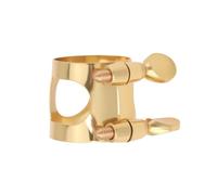 ECSiNG Legatura per Bocchino di Sassofono Soprano in Ottone a Doppia Vite Regolabile Compatibile con Yamaha Oro