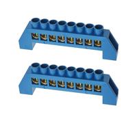 ECSiNG Morsettiere a ponte a 8 fori per morsettiera in rame, morsettiera per apparecchiature elettriche, morsettiera per distribuzione di energia domestica industriale, 2 pezzi