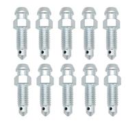 ECSiNG Nipplo di spurgo per pinza freno metrico M6 x 1 mm, lunghezza totale 27,2 mm, filettatura inferiore esagonale, lunghezza totale 10 mm, per prevenire perdite di liquido dei freni, 10 pezzi