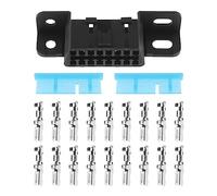 ECSiNG OBD2 16 pin femmina connettore presa cavo OBDII auto adattatore J1962 OBD 2 spina Shell Kit per veicolo cablaggio fisso femmina montato spina Dash Port