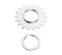 ECSiNG Pignone fisso a velocità singola con filettatura a cremagliera in acciaio ad alta resistenza per ruota dentata per bici a scatto fisso 18T con anello di bloccaggio