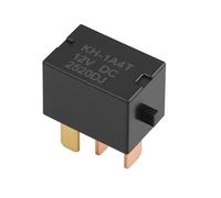 ECSiNG Relè automobilistico a 4 pin KH-1A4T 12VDC per luci auto clacson condizionatori d'aria nero