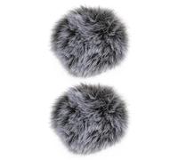 ECSiNG Set da 2 Paravento in Pelliccia per Microfono Lavalier Compatibile con Ø 0,5-1,2 cm