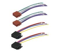 ECSiNG Set di 2 cavi adattatore da 16 pin a ISO per autoradio e lettore CD, cavo di ricambio compatibile con VW Peugeot Citroen 308 Sega RD9