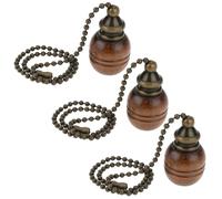ECSiNG Set di 3 catene decorative da 30 cm, per ventilatore da soffitto in legno, 30 cm, per lampada da soffitto e ventilatore