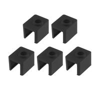 ECSiNG Set di 5 calzini in silicone per blocco riscaldante, compatibili con Elegoo Nettuno 4 e 4 Pro estrusore per stampante 3D, accessori per parti hotend, 18,9 x 22,9 x 17,9 mm, colore: Nero