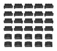 ECSiNG Tappi antipolvere universali in silicone per laptop RJ45 femmina jack e porta HDMI femmina e porta USB, antipolvere, 30 pezzi, nero
