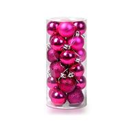 Ectkuee 6CM 24pcs lucido infrangibili palla ornamento di Natale, palline colorate di Natale, Bagattelle dell'albero di Natale perfetto per la casa