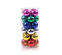 Ectkuee 6CM 24pcs lucido infrangibili palla ornamento di Natale, palline colorate di Natale, Bagattelle dell'albero di Natale perfetto per la casa