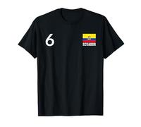 Ecuador Numero 6 Bandiera Nazionale Patrimonio Paese Maglietta