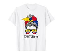 Ecuatoriana Girl Ecuadorian Heritage Ecuador Flag Maglietta