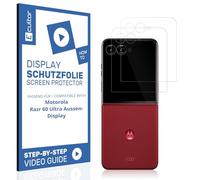 Ecultor 2x pellicola protettiva 3D opaca compatibile con Motorola Razr 60 Ultra Aussen-Display, Flessibile, 100% copertura, Fingerprint-ID Compatibile, Protezione schermo