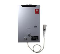 ECUTEE Scaldabagno a Gas GPL 20L, Scaldabagno Istantaneo a Propano, 40KW a Parete senza Serbatoio Scaldacqua Istantaneo Senza Serbatoio con Kit Doccia, Funziona a Bassa Pressione dellAcqua