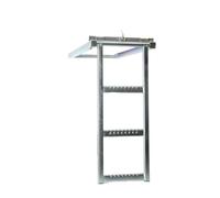 ECUTEE Scalino Retrattile a 3 gradini in Acciaio Inox, Gradini Antiscivolo con Staffa a Forma di L, Scaletta per Portellone Posteriore Accessori per Camion e Rimorchi