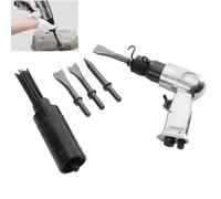 ECUTEE Set di 4 scalpellini ad aria compressa, set di 4 scalpelli e grattugiatori per pietra + metallo, scalpello ad aria compressa