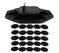 ECUTEE Supporti regolabili in altezza, piedini per terrazze, altezza regolabile, 18-30 mm, per assi in legno WPC, terrazze, piastre di compensazione in plastica, 25 pezzi