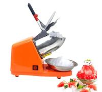 ECUTEE Tritaghiaccio Elettrico, Tritaghiaccio Elettrico Professionale con Ciotola in Acciaio Inossidabile, Macchina per Cono della Neve,143 Ibs/Ora per Uso Domestico e Commerciale