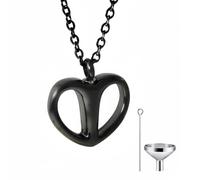 ECVGHD Collana con ciondolo a forma di cuore per ceneri di memoria, gioiello per la cremazione