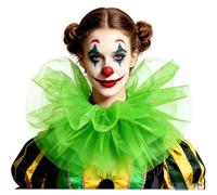 ECVGHD Volant sul collo del costume a cambio rapido | Collare oversize in tulle trasparente per Halloween, cosplay e teatro transizioni