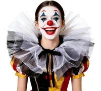 ECVGHD Volant sul collo del costume a cambio rapido | Collare oversize in tulle trasparente per Halloween, cosplay e teatro transizioni