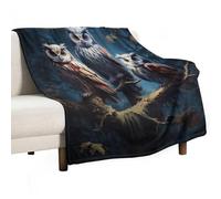 ECWECC Coperta Owl Design Per Nonno, Blanket Bird Theme Regalo Fidanzati Uomini Compleanno, Idee Regalo Padre, 50"x70"cm Flanella Coperte, Festa Del Bambino Natale
