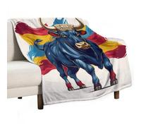 ECWECC Coperta Pile 180x200cm Spanish Bullfighting Bull, Coperta Plaid Di Flanella Letto Matrimoniale, Copridivano in Microfibra Morbida, Coperta Termica Per Plaid Divano Copriletto