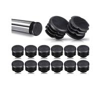 ECwtpndf Copri-piedi silenziosi per tavoli, Tappi for gambe della sedia in gomma nera 12 pezzi, tappi for estremità del tubo da 19-50 mm(38mm)