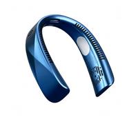 ECwtpndf Ventilatore da collo portatile, Mini display multicolore senza lama appeso con ventola da collo USB 8000mAh
