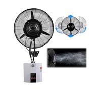 ECwtpndf Ventilatore da parete per raffreddamento, Ventilatore nebulizzante oscillante a parete, 3 velocità, 40 l, esterno, 71-81 cm