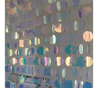 ECYC Ltd Tenda a fili con paillettes luccicanti, in PVC, per porte e finestre, divisorio per casa, matrimoni, feste (5 strisce, trasparente AB)