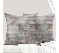 ECZOIL Set di 2 federe decorative Boho 45 x 45 cm, federa per cuscino floreale in peluche corto 18 x 18 pollici, stampa su entrambi i lati, federa decorativa per divano e camera da letto - Color