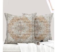 ECZOIL Set di 2 federe per cuscino boho 45x45 cm, fodere per cuscini decorativi in stile boho vintage, cuscini ornamentali per soggiorno camera da letto divano decorazione casa con cerniera nascosta