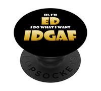 Ed Costume IDGAF Cute Personalized First Name Eddy IDGAF PopSockets PopGrip Adesivo