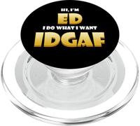 Ed Costume IDGAF Cute Personalized First Name Eddy IDGAF PopSockets PopGrip per MagSafe