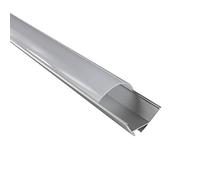 ED ECKE-30 Profilo angolare in alluminio argento per strisce LED con copertura trasparente, per strisce LED fino a max. Barra di montaggio da 20 mm., 2 m + rivestimento trasparente.