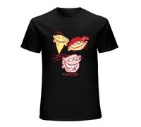 Ed EDD N Eddy Three Heads O-Neck 100% Cotton Short Sleeve Unisex T-Shirt L