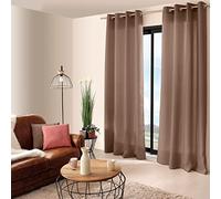 ED ENJOY HOME Basic Tenda Decorativa, Poliestere, Marrone, 140 x 240 cm
