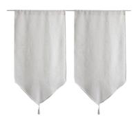 ED ENJOY HOME Coppia di vetri bianchi 60 x 160 cm, passano bastone, lino e poliestere, proteggono dagli sguardi esterni, per camera da letto e soggiorno