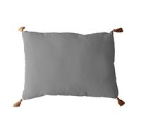 ED Enjoy Home - Cuscino con 4 pompon in iuta, 40 x 70 cm, grigio, 2007GRCJT050070, 50 x 70 cm