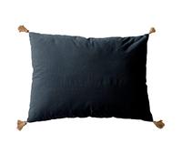 ED Enjoy Home - Cuscino con 4 pompon in iuta, 40 x 70 cm, grigio scuro, 2007GRFCJT050070, 50 x 70 cm