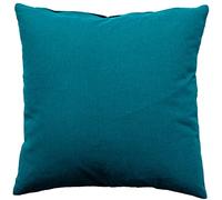 ED Enjoy Home, Cuscino sfoderabile, misura 60 x 60 cm, blu anatra, cotone certificato Oeko Tex, lavabile in lavatrice, con cerniera, ideale per portare colore ai vostri divani, collezione Panama